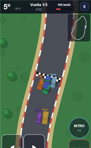 Partida de Campeonato: coches en un circuito visto desde arriba