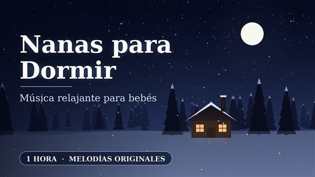 Cabaña con las ventanas encendidas en un bosque nevado bajo la luna